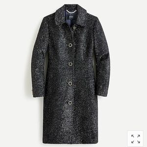 J.Crew Lady Tweed Coat-Metallic